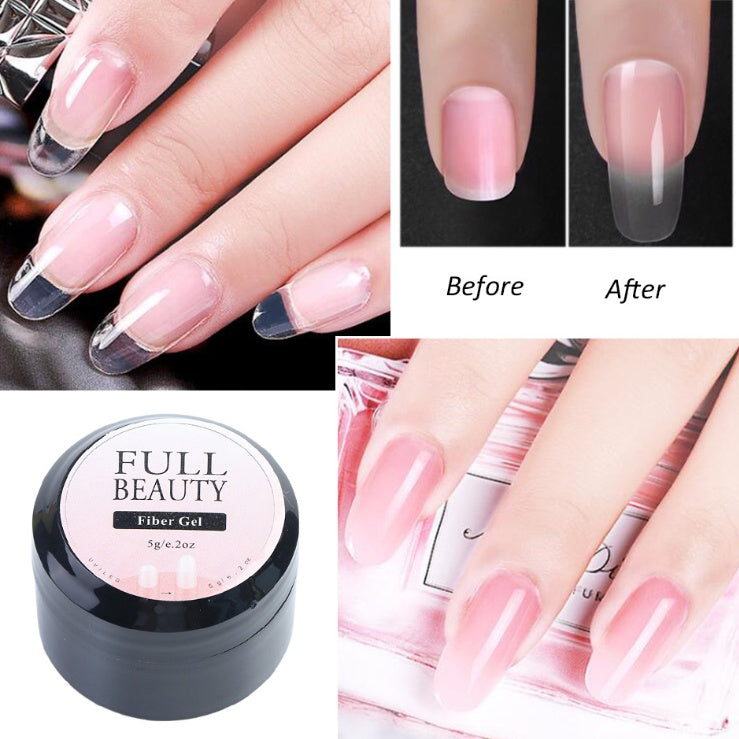 Colle Gel Fiberglass pour Ongles – Réparation des Ongles Cassés et Pose de Capsules Américaines, Tenue Longue Durée UV/LED