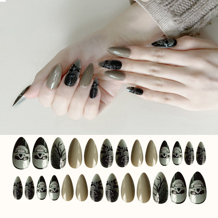 Kit de Faux Ongles 24 Pièces- Styles Longs et Élégants