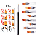 Ensemble de 8 Pinceaux pour Nail Art – Précision et Créativité