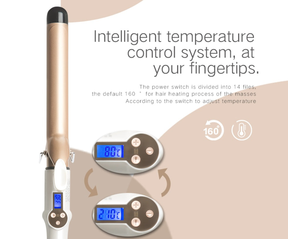 Cheveux Bigoudi LCD Fer à Friser