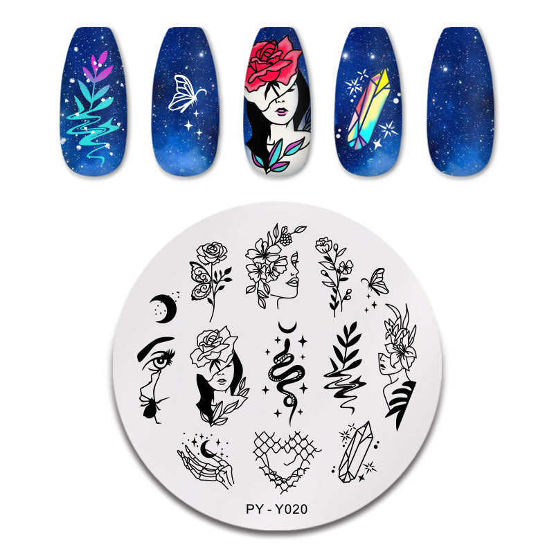 Nail plaque d'impression en acier inoxydable