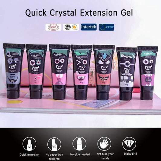 Manicure set with crystal glue