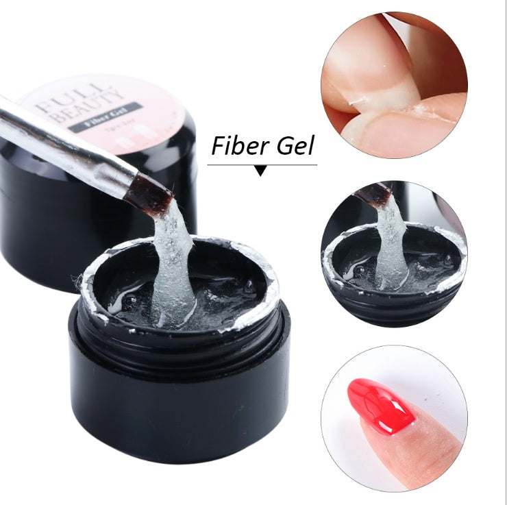 Colle Gel Fiberglass pour Ongles – Réparation des Ongles Cassés et Pose de Capsules Américaines, Tenue Longue Durée UV/LED