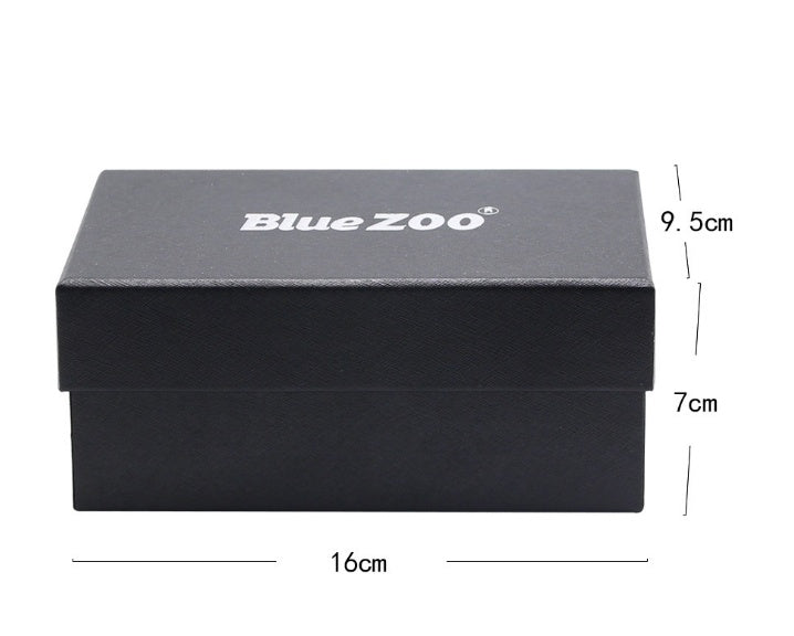 Black Bluezoo Beard Set Beard Oil Wax Double Side Comb Brush Bag Small Scissors 7 Pieces Set