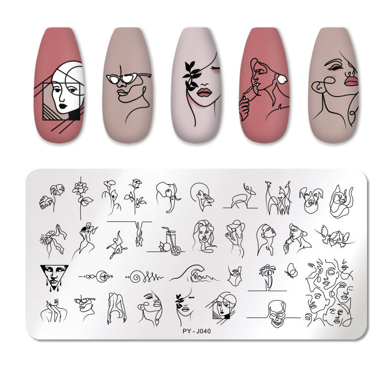 Nail plaque d'impression en acier inoxydable