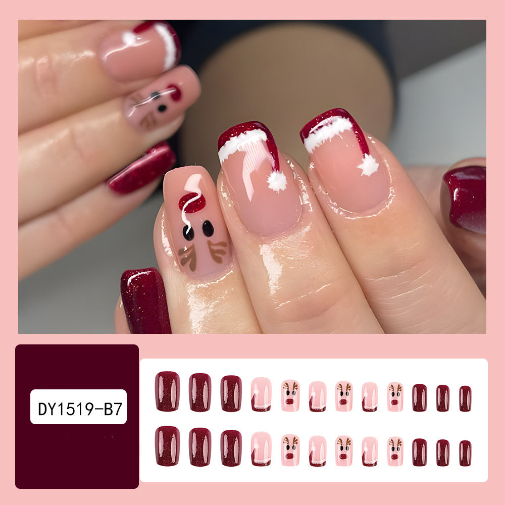 24 Pieces Christmas False Nails