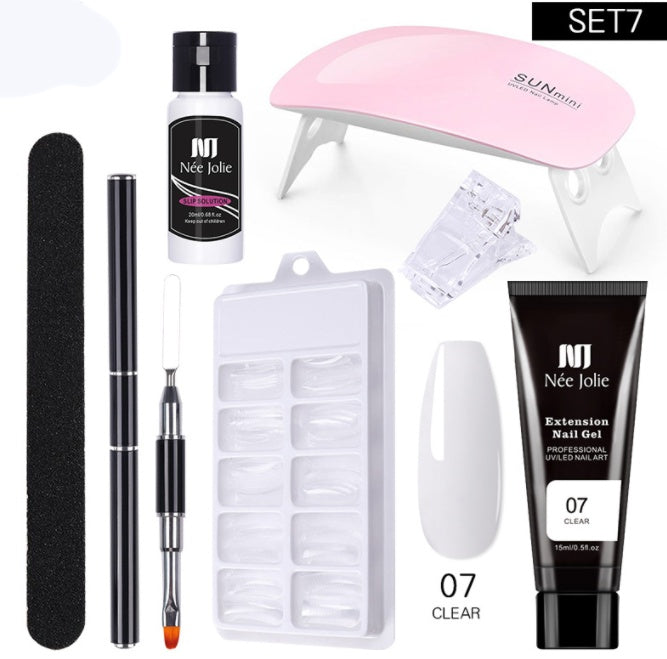 Colle Solide pour Extension d’Ongles - Ensemble Cristal Modèle Long