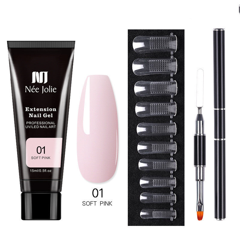 Colle Solide pour Extension d’Ongles - Ensemble Cristal Modèle Long