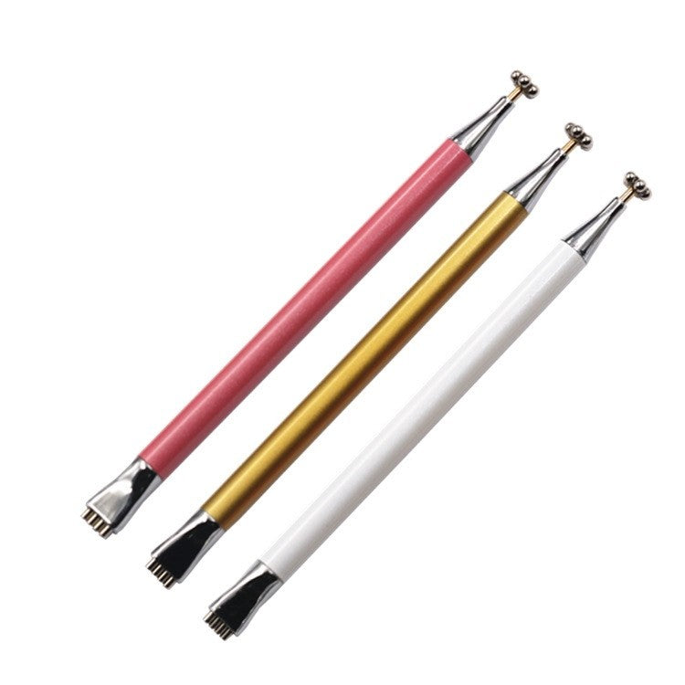 Stylo Magnétique à Double Usage Imprimé pour Nail Art