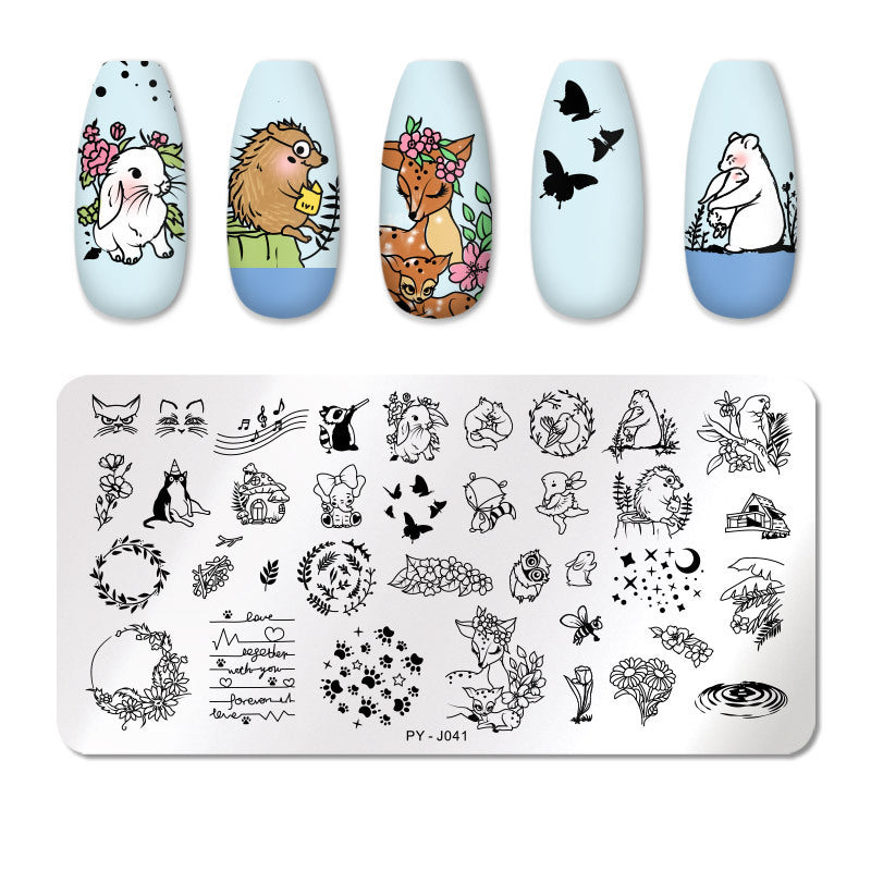 Nail plaque d'impression en acier inoxydable