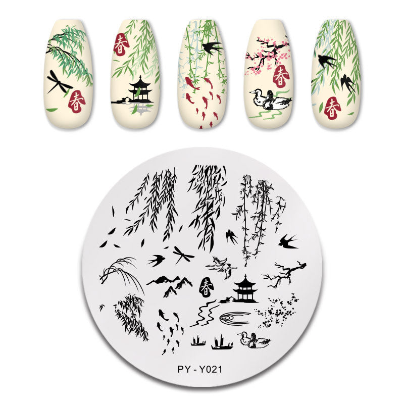 Nail plaque d'impression en acier inoxydable
