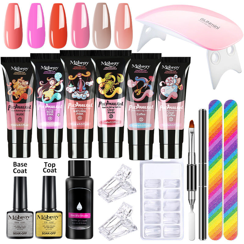 Ensemble de gel d'extension en cristal pour nail art