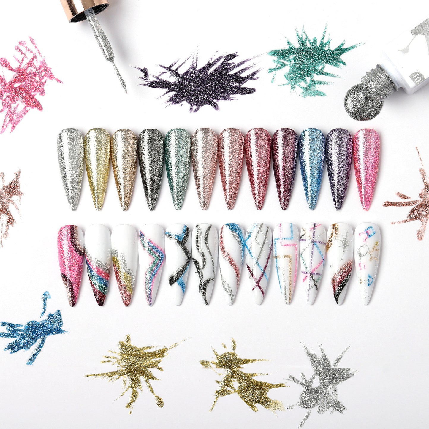 Hand painted nail polish