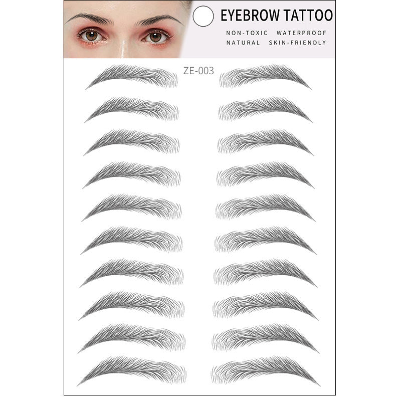 Simple Thick Eyebrows Imitation Eco-Friendly Eyebrow Stickers