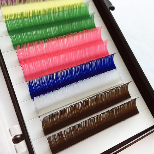Handmade Colored Eyelash Extensions - Thick 0.10, Dense Individual Implantation