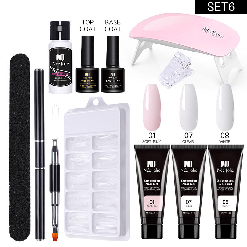 Colle Solide pour Extension d’Ongles - Ensemble Cristal Modèle Long