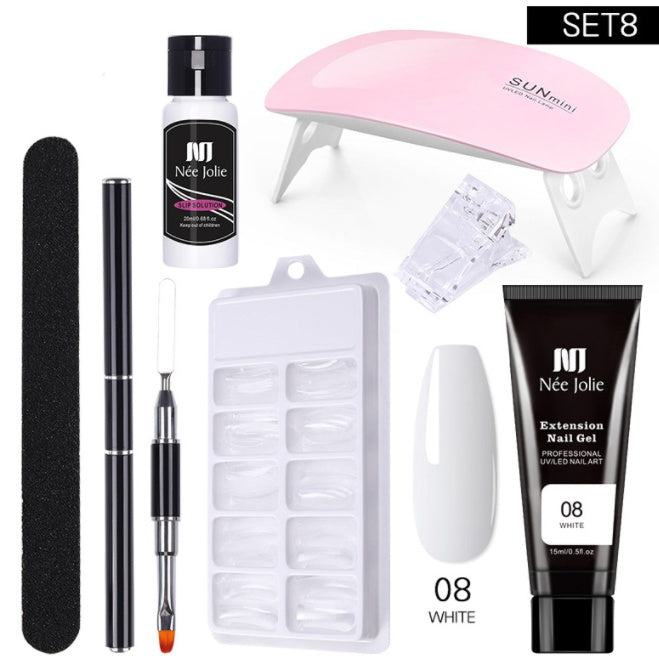 Colle Solide pour Extension d’Ongles - Ensemble Cristal Modèle Long