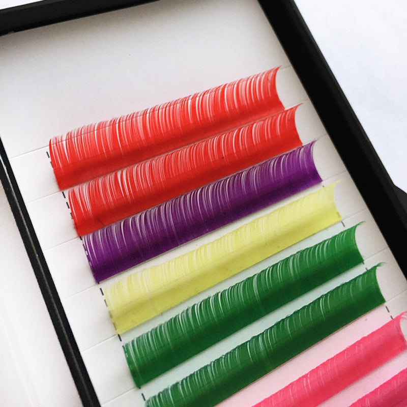 Handmade Colored Eyelash Extensions - Thick 0.10, Dense Individual Implantation