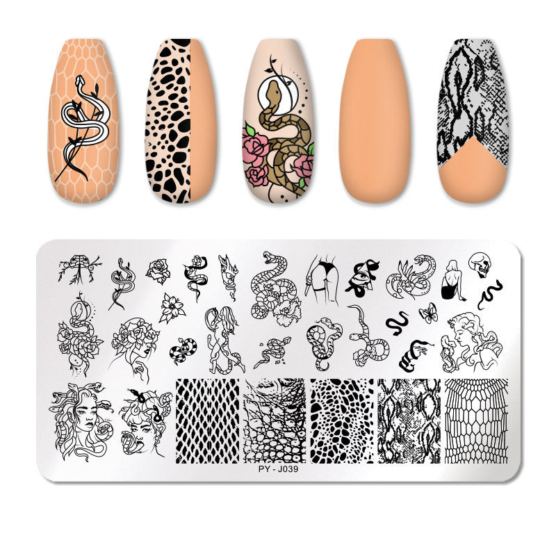 Nail plaque d'impression en acier inoxydable