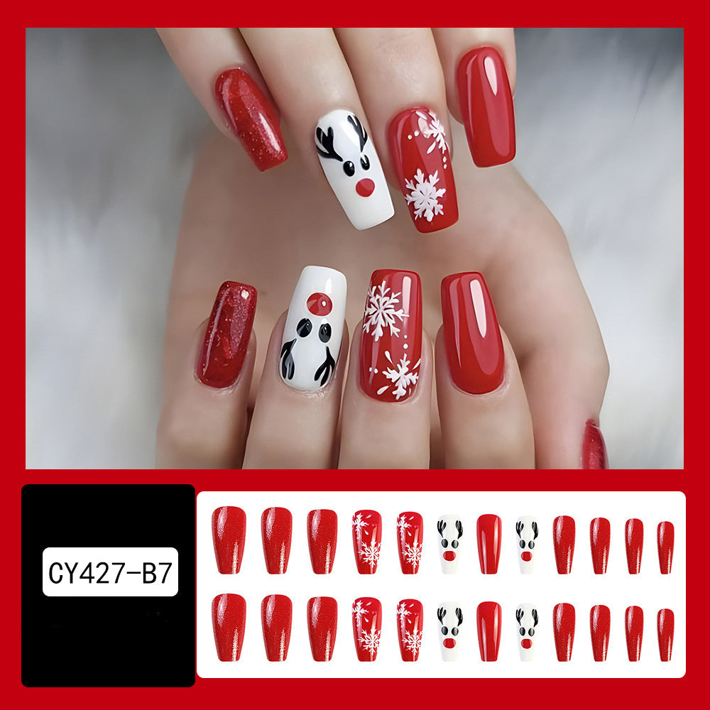 24 Pieces Christmas False Nails