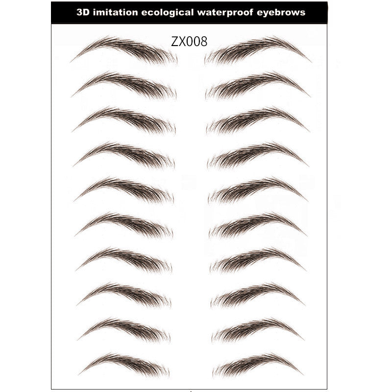 Simple Thick Eyebrows Imitation Eco-Friendly Eyebrow Stickers