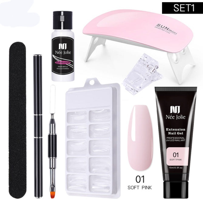 Colle Solide pour Extension d’Ongles - Ensemble Cristal Modèle Long