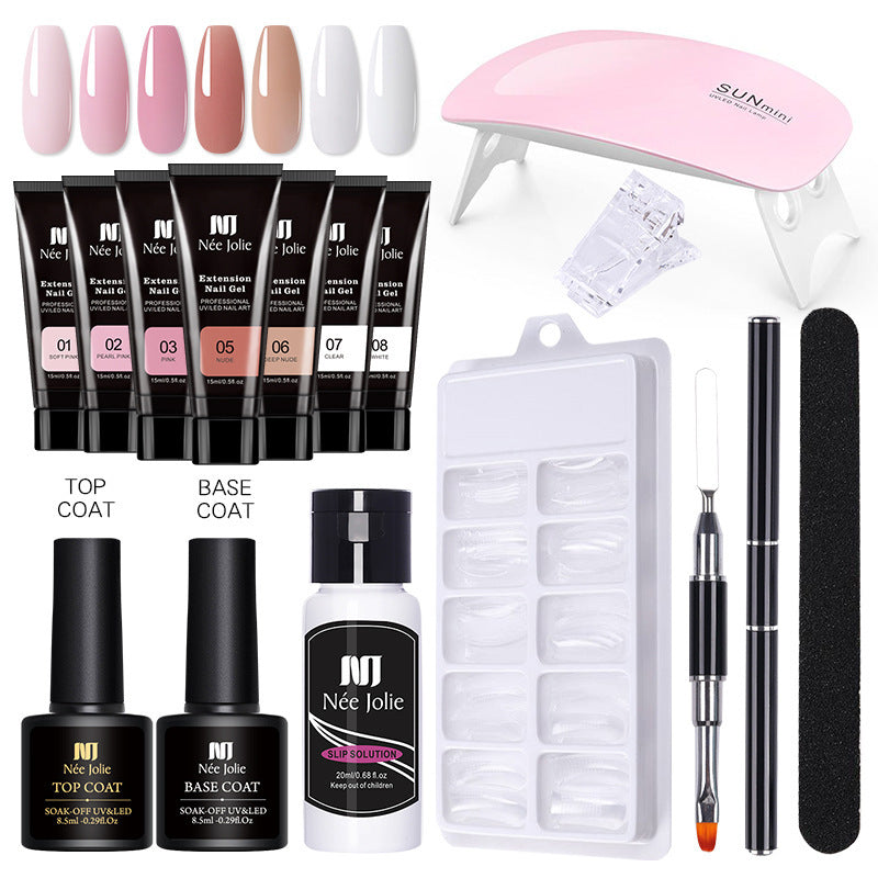 Colle Solide pour Extension d’Ongles - Ensemble Cristal Modèle Long