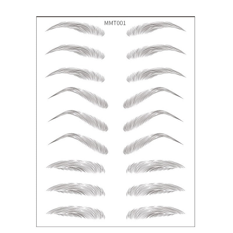 Simple Thick Eyebrows Imitation Eco-Friendly Eyebrow Stickers