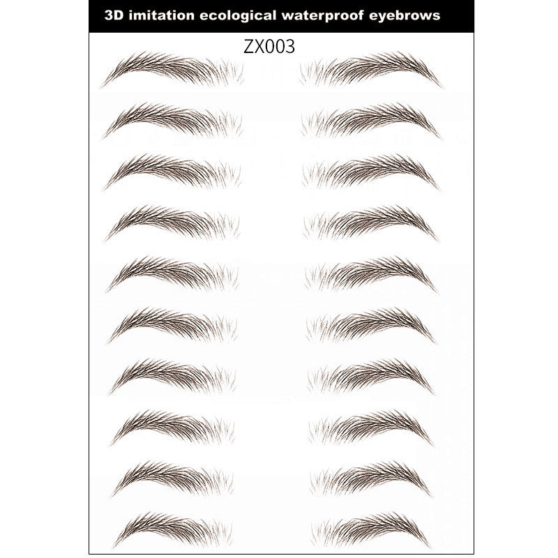 Simple Thick Eyebrows Imitation Eco-Friendly Eyebrow Stickers