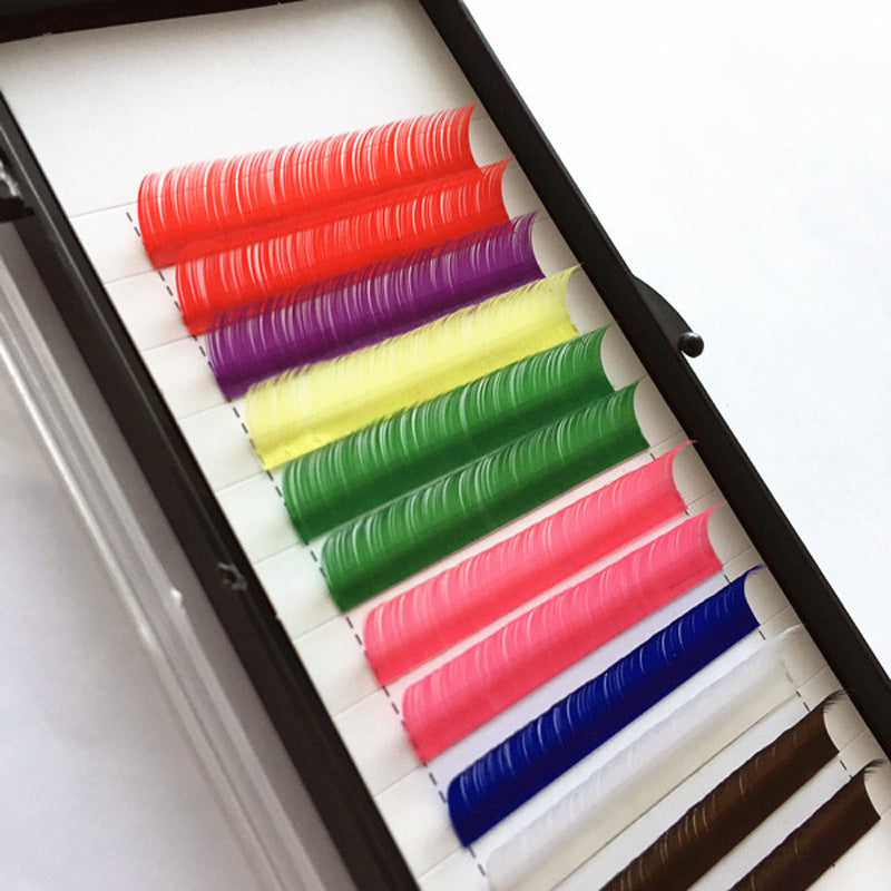 Handmade Colored Eyelash Extensions - Thick 0.10, Dense Individual Implantation