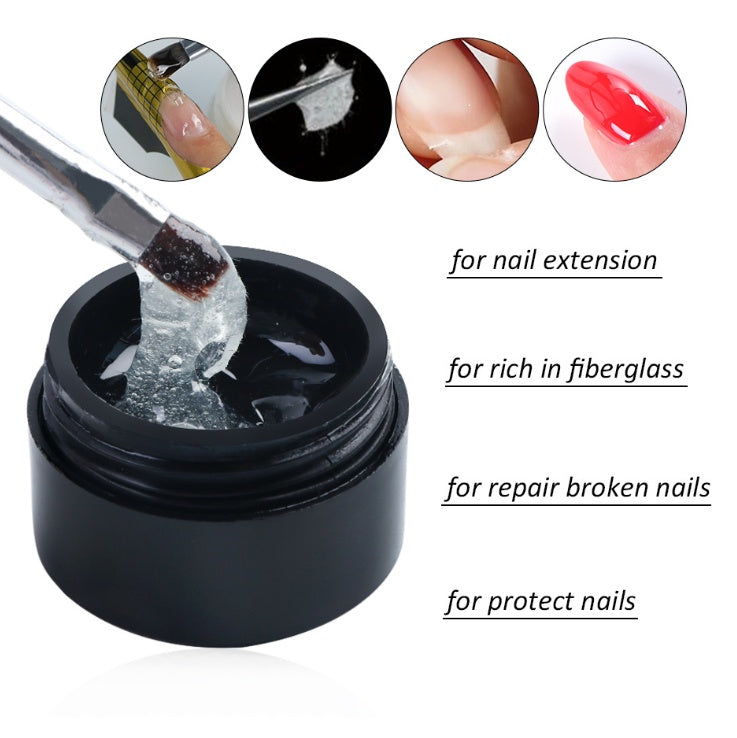 Colle Gel Fiberglass pour Ongles – Réparation des Ongles Cassés et Pose de Capsules Américaines, Tenue Longue Durée UV/LED