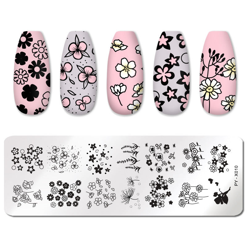 Nail plaque d'impression en acier inoxydable