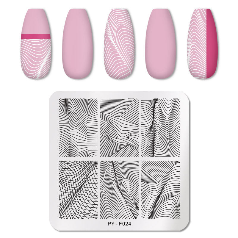 Nail plaque d'impression en acier inoxydable
