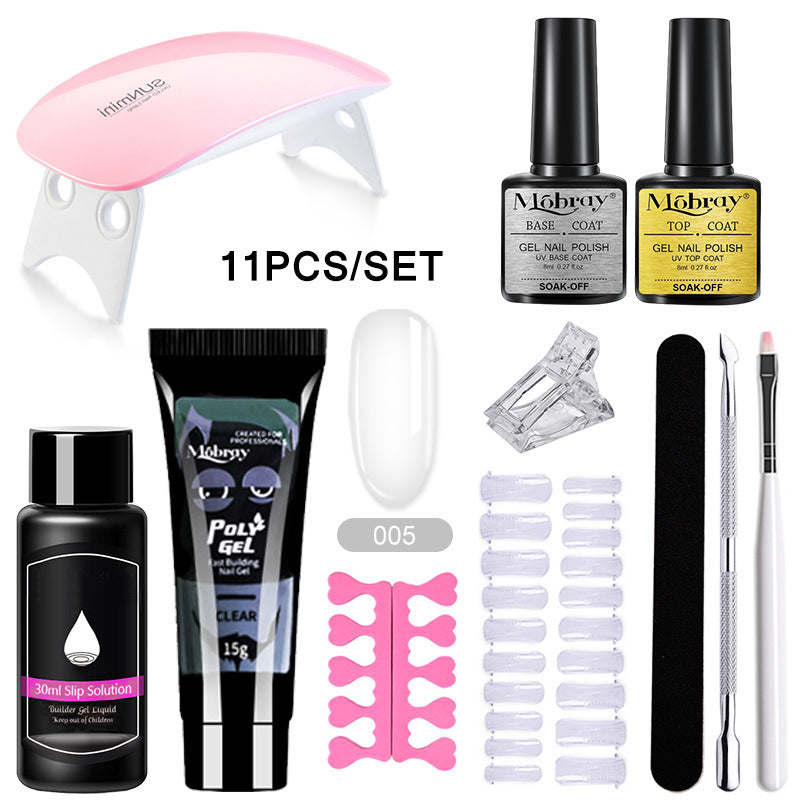 Manicure set with crystal glue