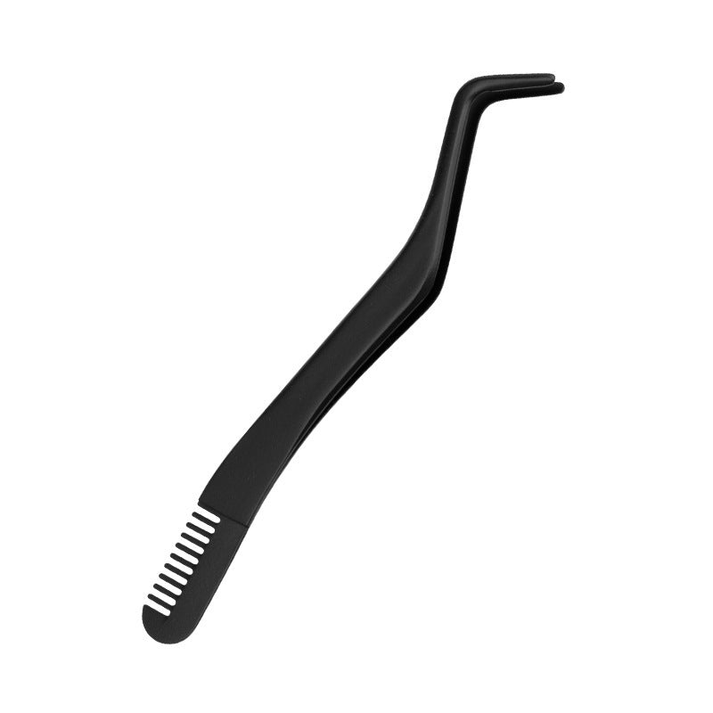 Metal Eyelash Tweezers with Comb - Beauty Tools
