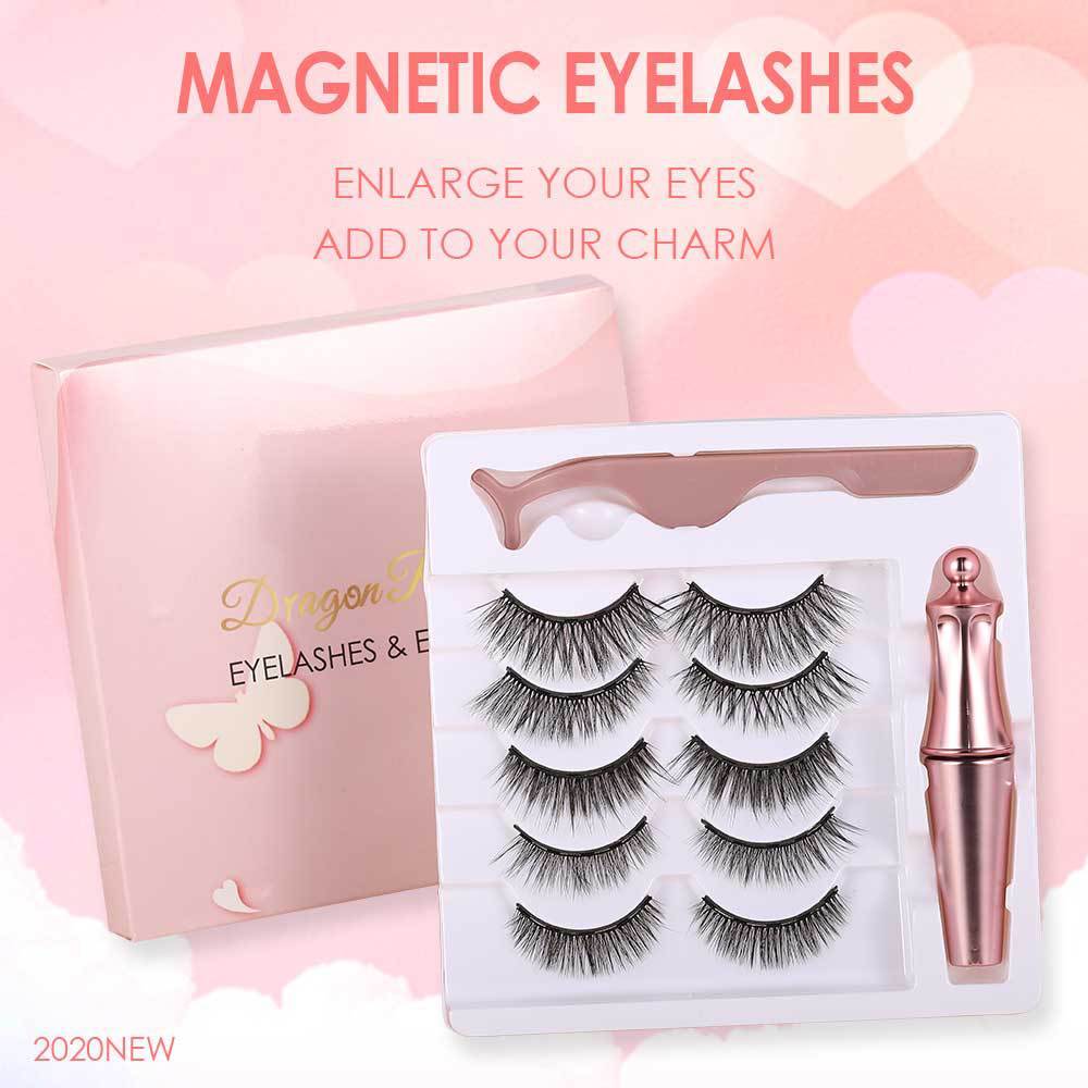Cils magnétiques Cils de vison 5 paires d'aimants