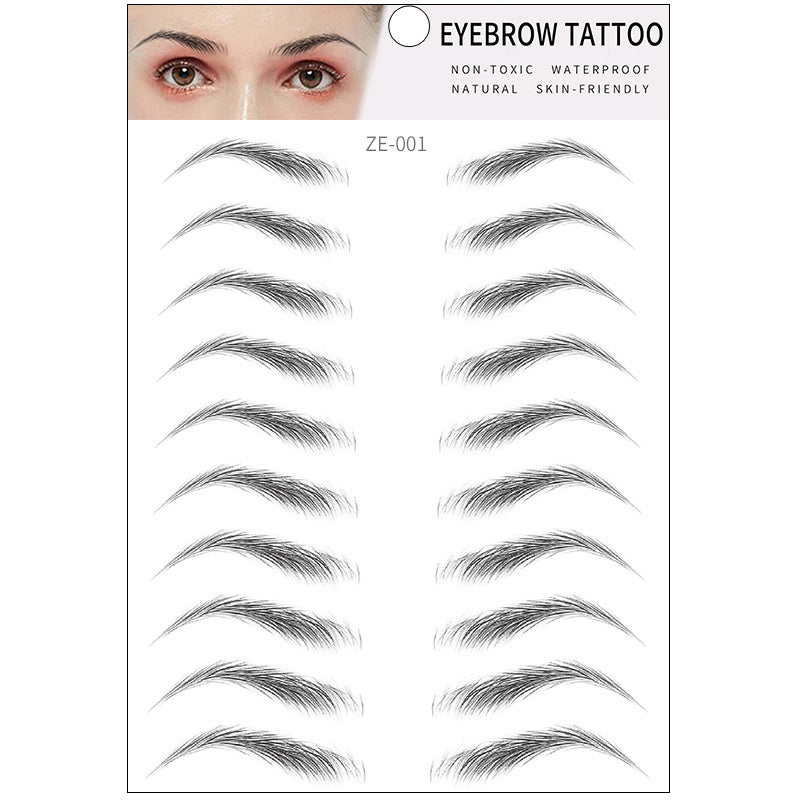 Simple Thick Eyebrows Imitation Eco-Friendly Eyebrow Stickers