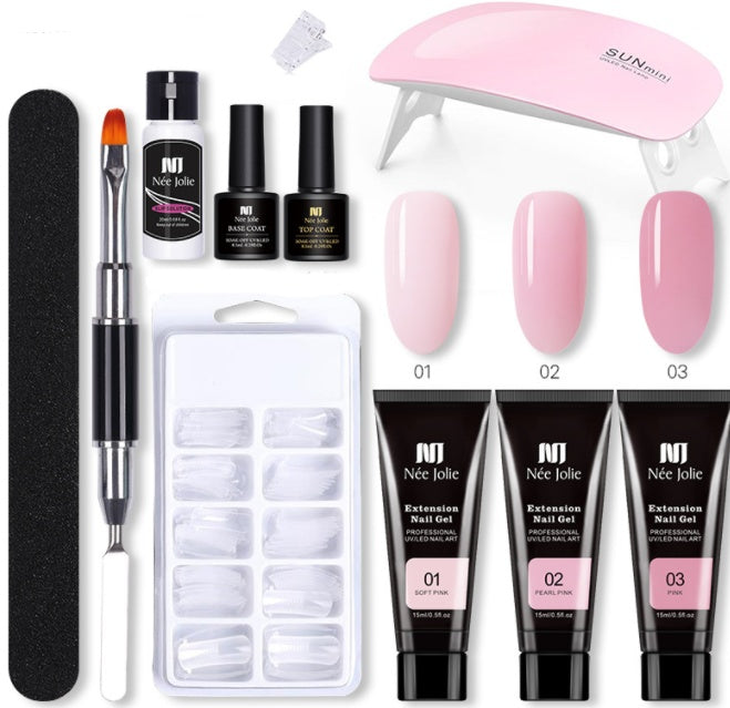 Colle Solide pour Extension d’Ongles - Ensemble Cristal Modèle Long