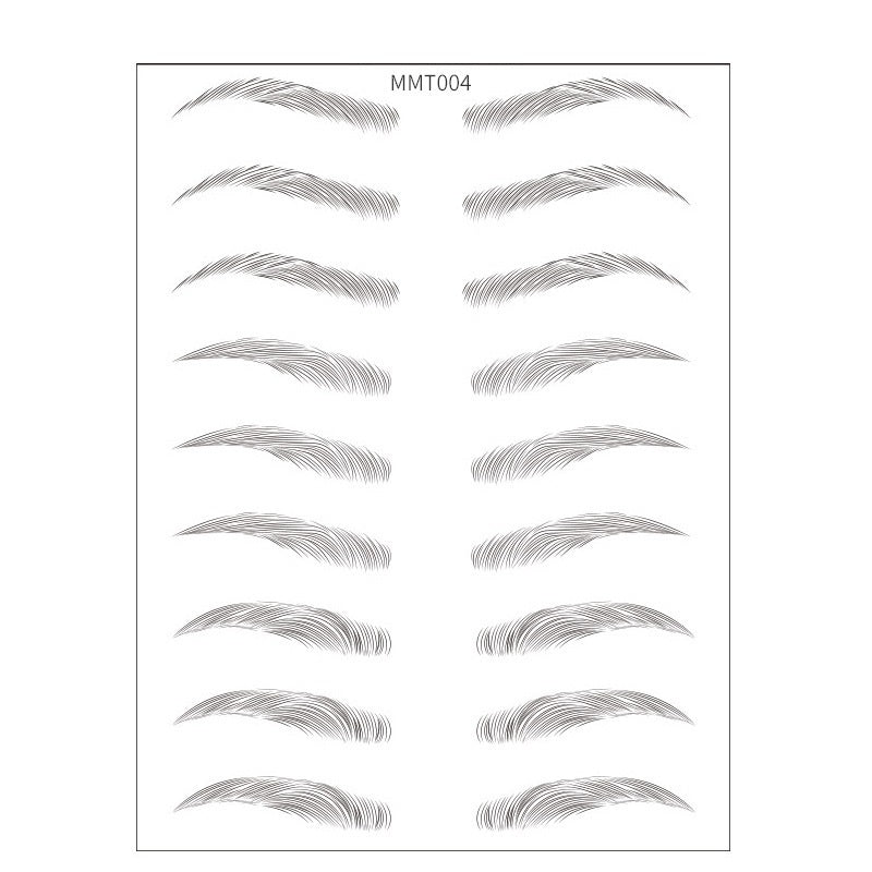 Simple Thick Eyebrows Imitation Eco-Friendly Eyebrow Stickers