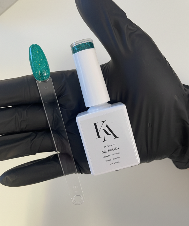 Vernis Gel Vert Pailleté 15 ml