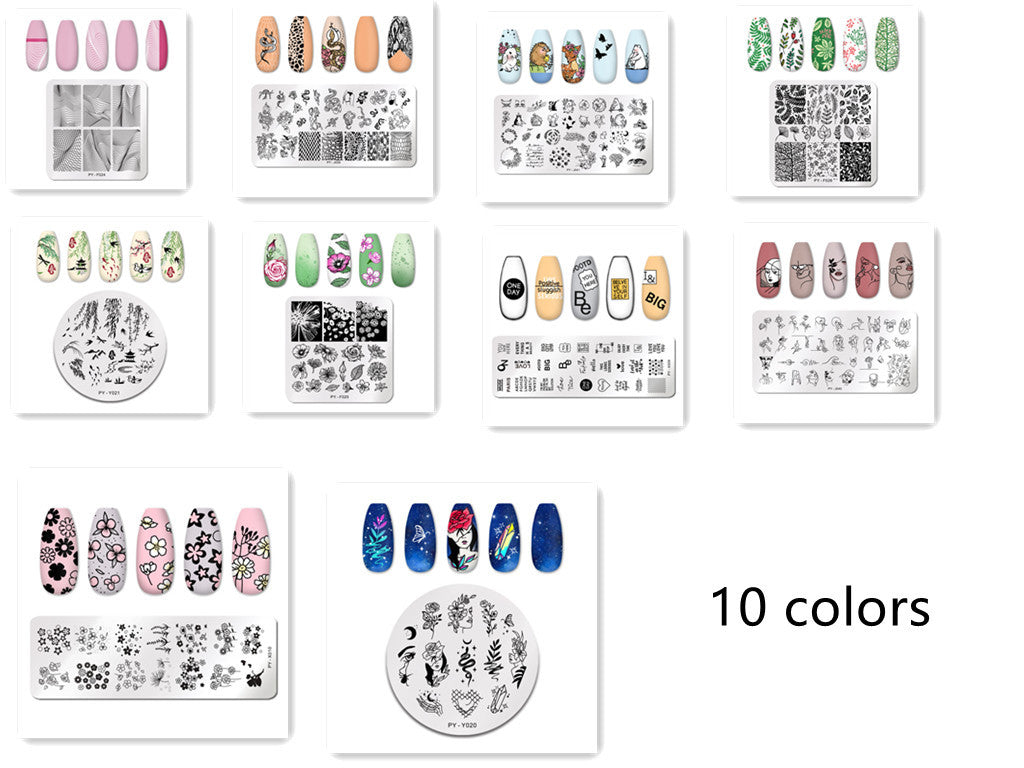 Nail plaque d'impression en acier inoxydable
