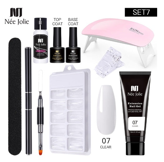 Colle Solide pour Extension d’Ongles - Ensemble Cristal Modèle Long
