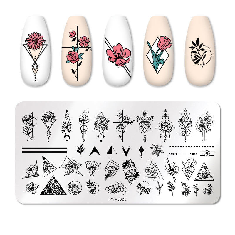 Nail plaque d'impression en acier inoxydable