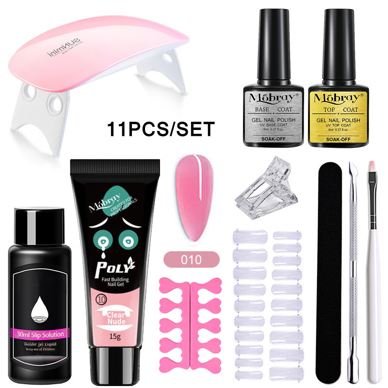 Manicure set with crystal glue