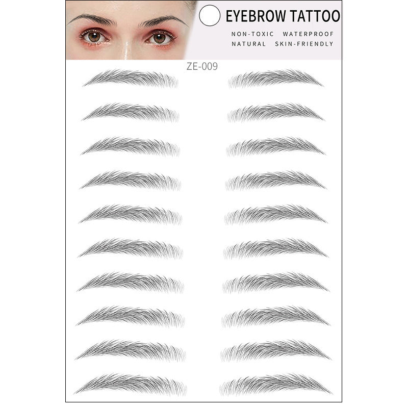 Simple Thick Eyebrows Imitation Eco-Friendly Eyebrow Stickers