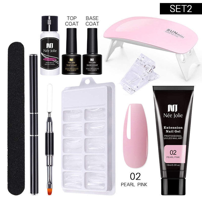 Colle Solide pour Extension d’Ongles - Ensemble Cristal Modèle Long
