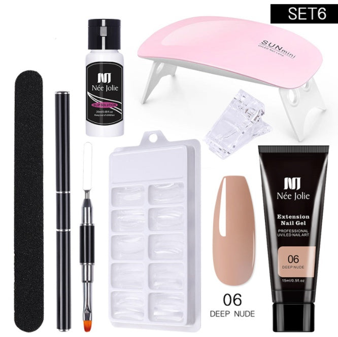 Colle Solide pour Extension d’Ongles - Ensemble Cristal Modèle Long