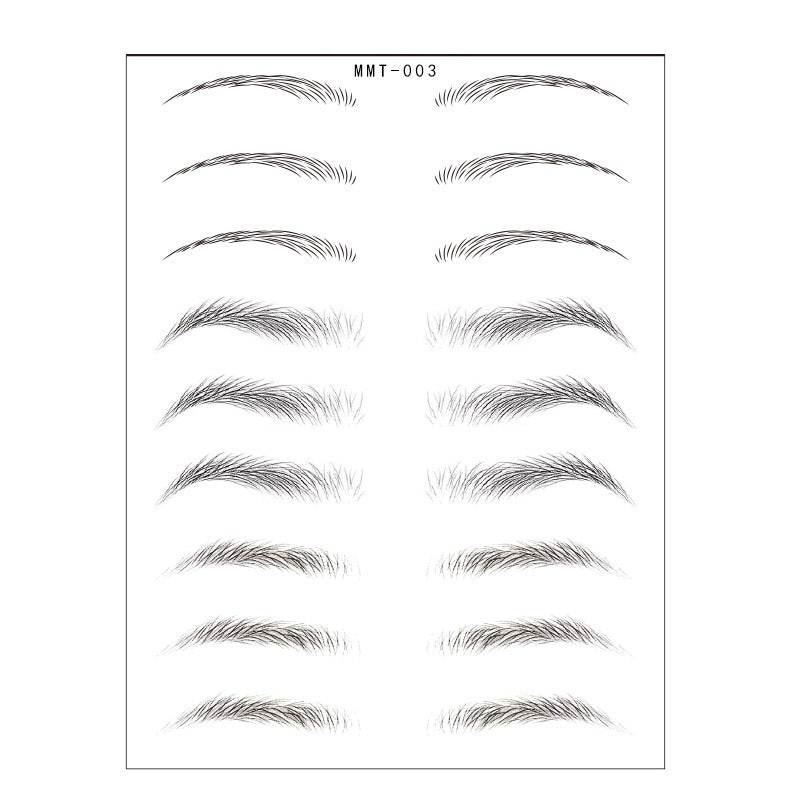 Simple Thick Eyebrows Imitation Eco-Friendly Eyebrow Stickers