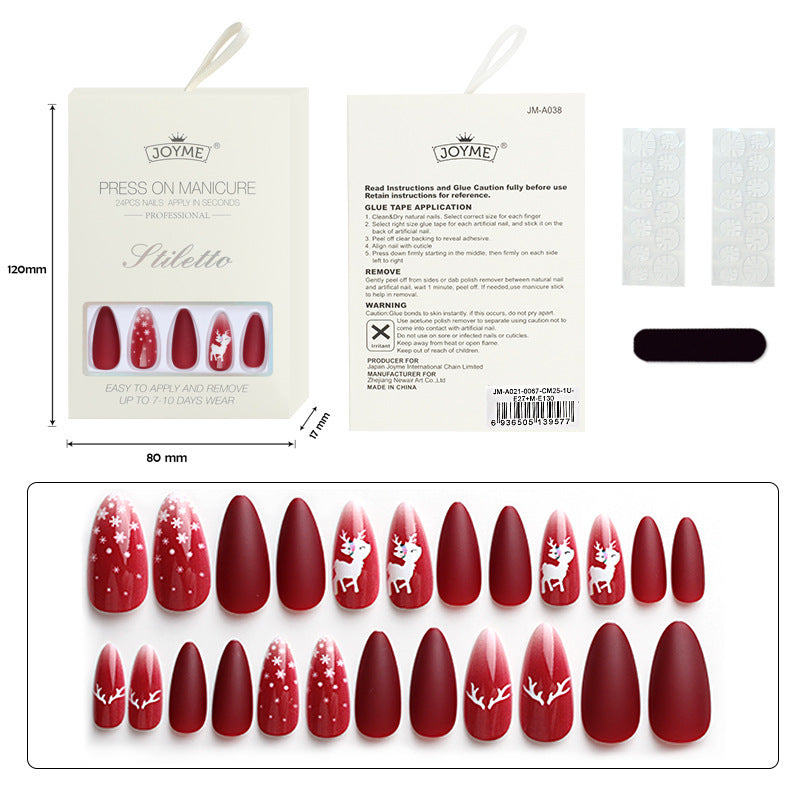 Kit de Faux Ongles 24 Pièces- Styles Longs et Élégants