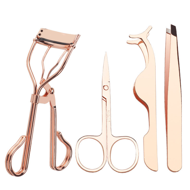 Kit Multifonction 4 Pièces - Recourbe-Cils et Outils de Maquillage essentiels